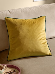 Furn Moss/Emerald Meridian Velvet 45 x 45cm Cushion Cover - Image 1 of 6
