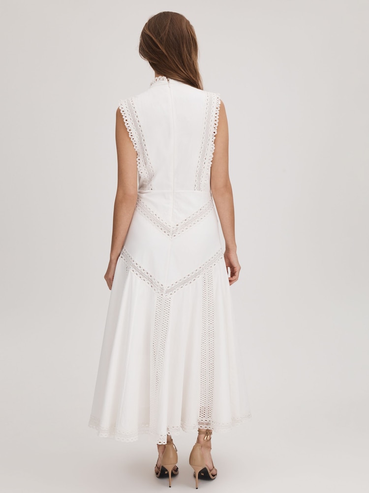 Florere Cotton Lace Midi Dress - Image 3 of 3