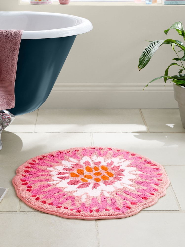 Lucy Tiffney Flower 100% Cotton Bath Mat - Bild 1 von 3 Lucy Tiffney Flower 100% Cotton Bath Mat - Bild 1 von 3