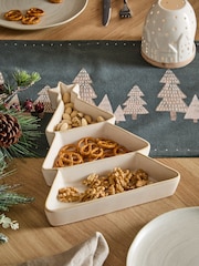 Natural Christmas Tree Divided Nibble Bowl - Image 1 of 3
