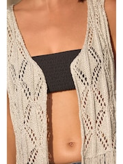 Silver Crochet Fringed Waistcoat - Image 4 of 6