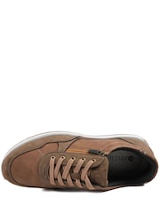 Pavers Brown Lace Up Trainers with Grip Sole - Image 3 of 5