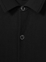 Reiss Black Forbes Merino Wool Button-Through Cardigan - Image 6 of 7