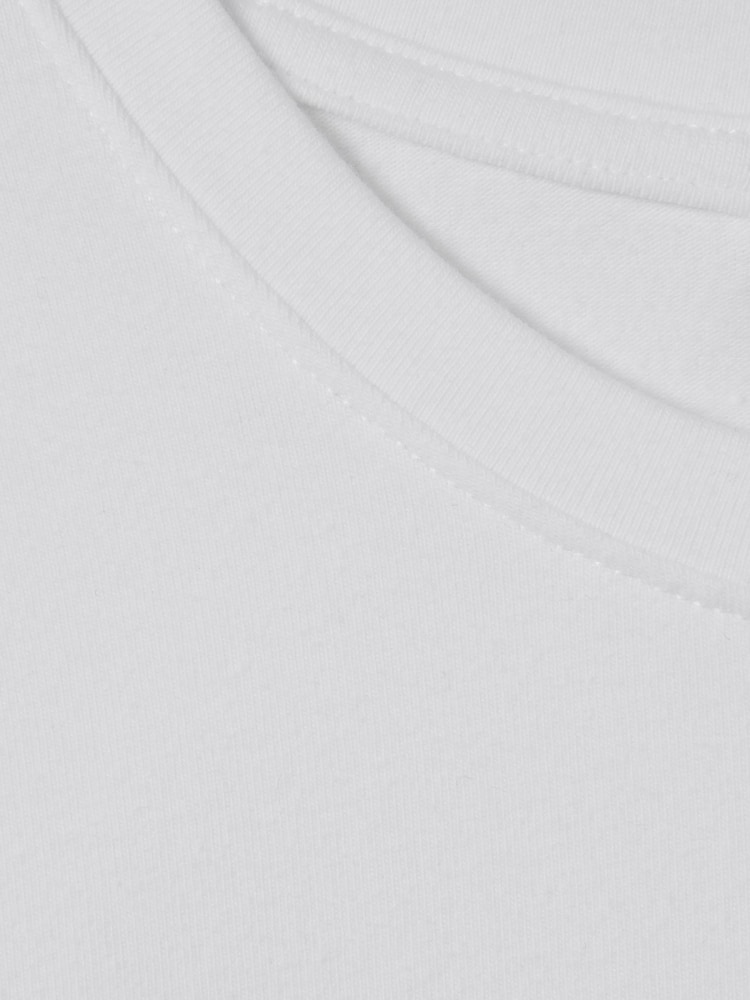 Good American White Cropped Cotton Crew Neck T-Shirt - Image 6 of 6