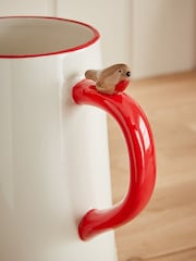 Natural Christmas Robin Jug - Image 3 of 6