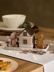Natural Christmas Gingerbread Centrepiece with Salt and Pepper Shakers and Condiment Pot - Image 1 of 6