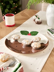 Brown Christmas Pudding Serve Platter - Image 1 of 6