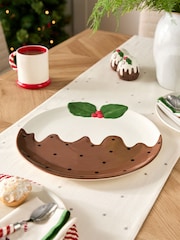 Brown Christmas Pudding Serve Platter - Image 2 of 6