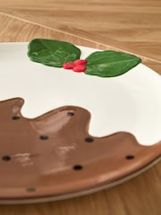 Brown Christmas Pudding Serve Platter - Image 3 of 6