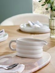 Natural Scandi Speckle Gravy Boat - Image 2 of 6