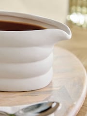 Natural Scandi Speckle Gravy Boat - Image 3 of 6