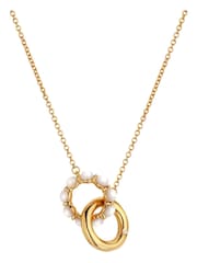 Hot Diamonds HD X JJ Gold Tone Calm Mother of Pearl Necklace - Image 1 of 3