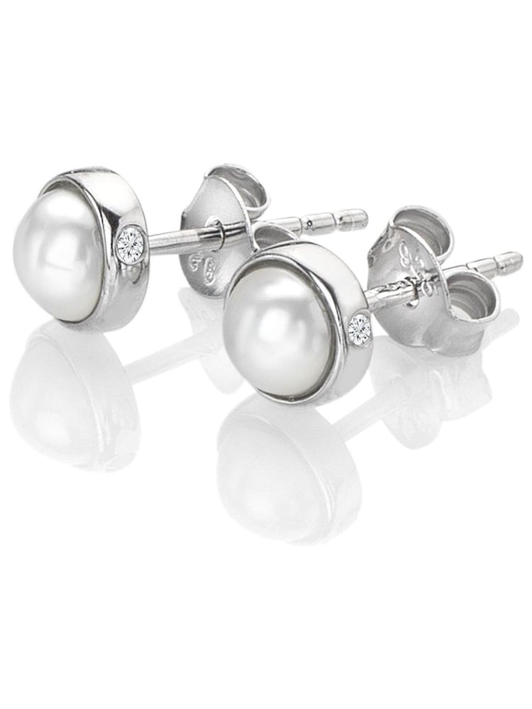 Hot Diamonds Silver Tone Amulets Pearl Earrings - Image 1 of 3