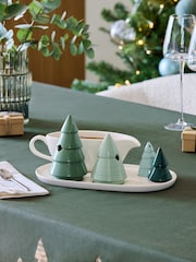 Green Christmas Tree Gravy Boat Centrepiece - Image 2 of 4
