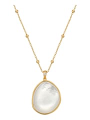 Hot Diamonds HD X JJ Gold Tone Calm Mother Of Pearl Pendant Necklace - Image 1 of 3