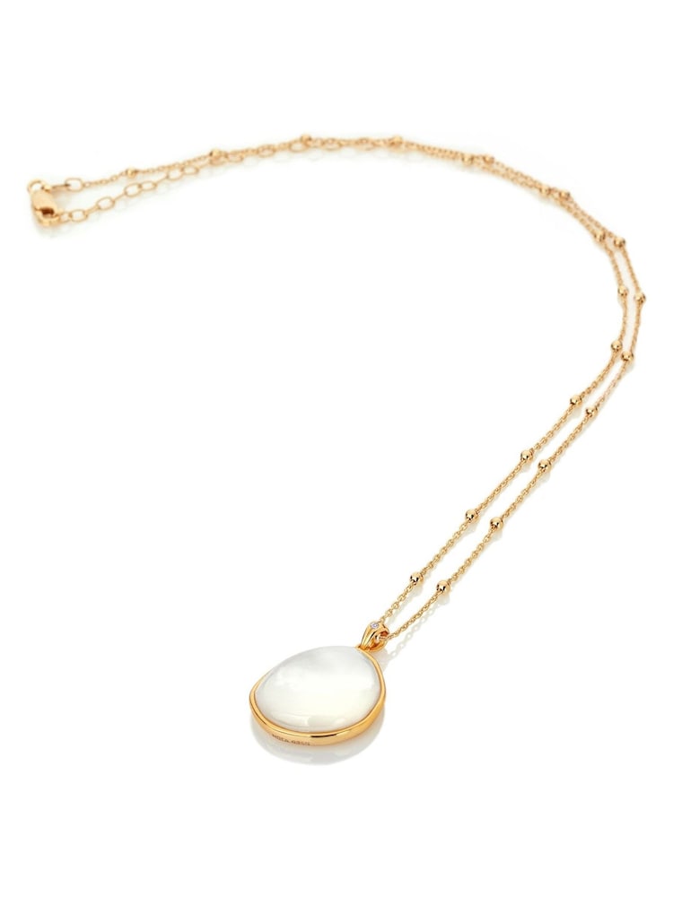 Hot Diamonds HD X JJ Gold Tone Calm Mother Of Pearl Pendant Necklace - Image 2 of 3