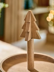 Natural Christmas Tree Two Tier Serving Stand - Image 3 of 4