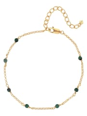 Hot Diamonds X JJ Gold Tone Revive Malachite Bracelet - Image 1 of 3