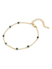 Hot Diamonds X JJ Gold Tone Revive Malachite Bracelet - Image 2 of 3