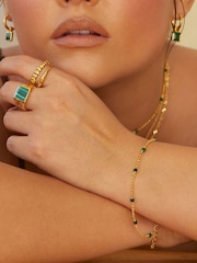 Hot Diamonds X JJ Gold Tone Revive Malachite Bracelet - Image 3 of 3