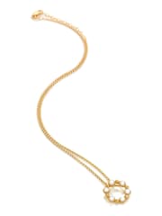 Hot Diamonds HD X JJ Gold Tone Calm Mother of Pearl Circle Pendant - Image 2 of 3