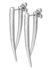 Hot Diamonds Silver Tone Reflect Statement Earrings - Image 2 of 3