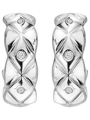 Hot Diamonds Silver Tone Quilted Earrings - Image 2 of 3