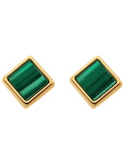Hot Diamonds HD X JJ Gold Tone Revive Square Stud Earrings - Image 2 of 3