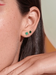 Hot Diamonds HD X JJ Gold Tone Revive Square Stud Earrings - Image 3 of 3