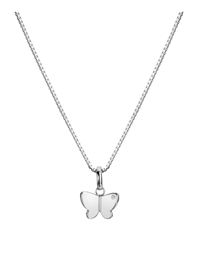 Hot Diamonds Silver Tone Butterly Pendant Necklace - Image 2 of 3