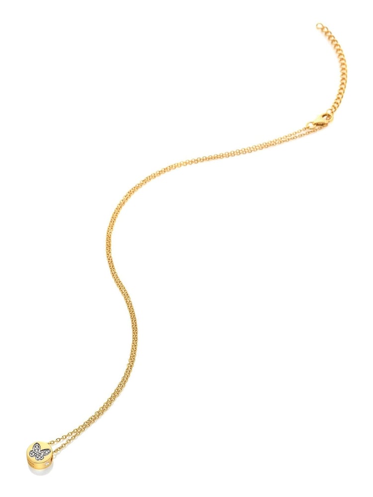 Hot Diamonds x JJ Gold Plated Pendant Necklace - Image 2 of 3