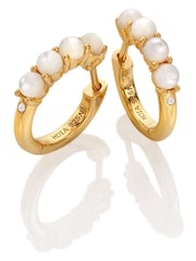 Hot Diamonds Gold Tone Calm Mother of Pearl Huggies - Image 1 of 3
