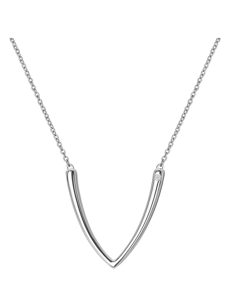 Hot Diamonds Reflect Silver Tone Necklace - Image 1 of 3