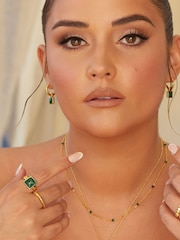 Hot Diamonds X JJ Gold Tone Revive Malachite Necklace - Image 3 of 3