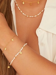 Hot Diamonds HD X JJ Gold Tone Calm Pearl Lunar Bracelet - Image 3 of 3