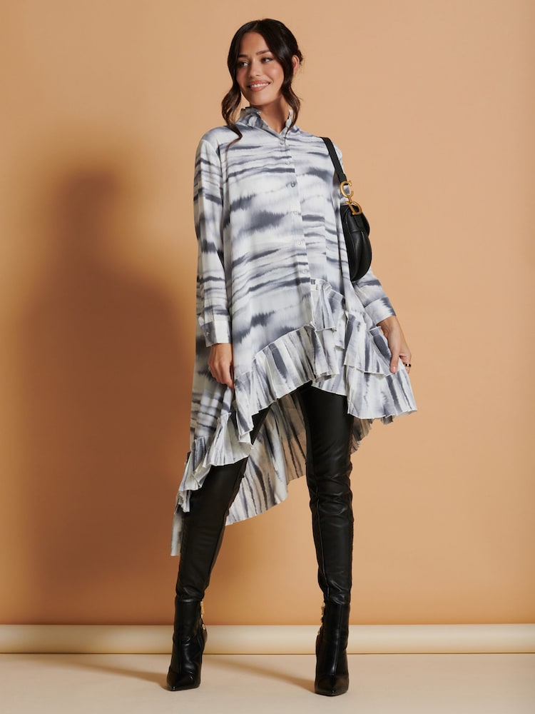 Jolie Moi Asymmetric Hem Oversized Dress - Bild 1 von 6