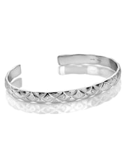 Hot Diamonds Silver Tone Quilted Bangle - Image 1 of 2