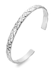 Hot Diamonds Silver Tone Quilted Bangle - Image 2 of 2
