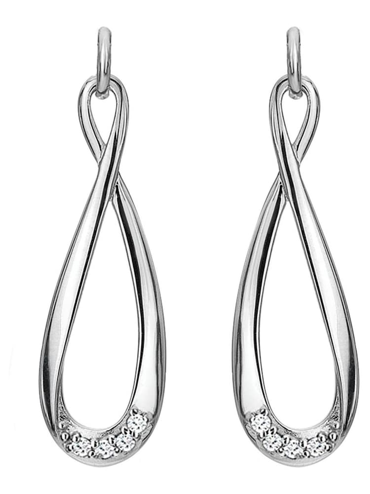 Hot Diamonds Silver Tone Flourish Earrings - Image 2 of 3