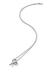 Hot Diamonds Silver Tone Ribbon Pendant Necklace - Image 2 of 3