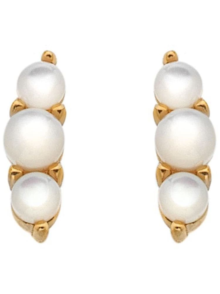 Hot Diamonds HD X JJ Gold Tone Calm Mother of Pearl Stud Earrings - Image 2 of 3