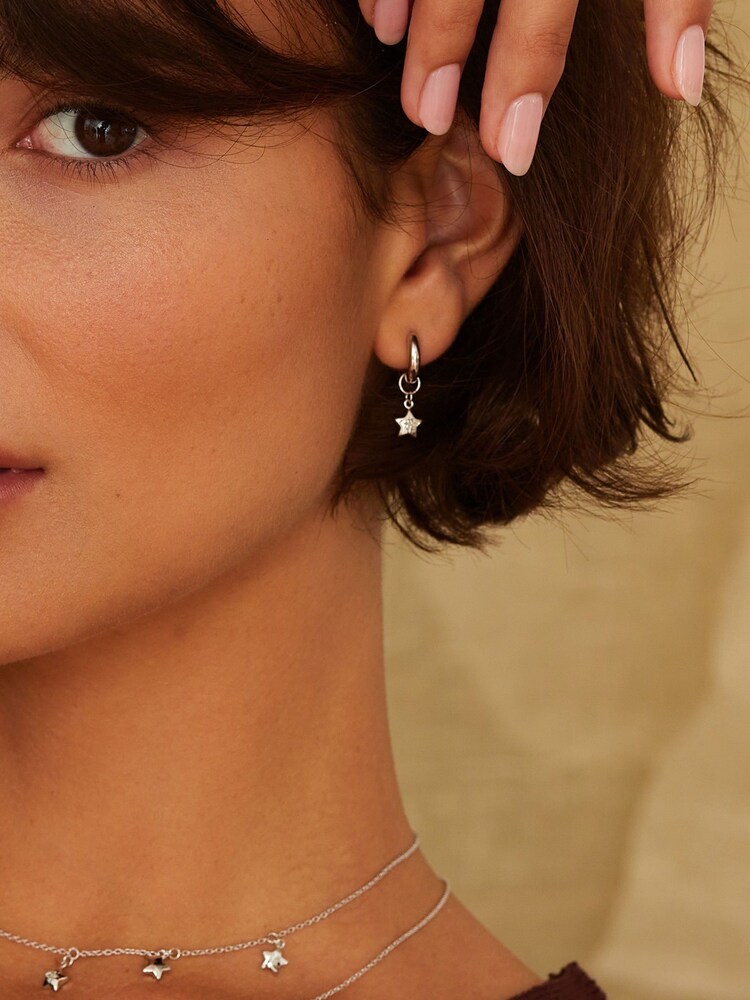 Hot Diamonds Silver Tone Star Earrings - Image 3 of 3