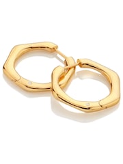 Hot Diamonds HD X JJ Gold Tone Fluid Earrings - Image 1 of 3