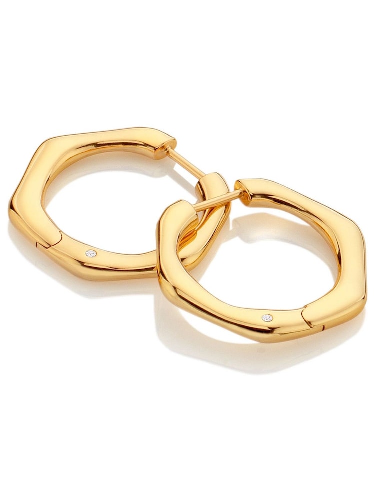 Hot Diamonds HD X JJ Gold Tone Fluid Earrings - Image 1 of 3