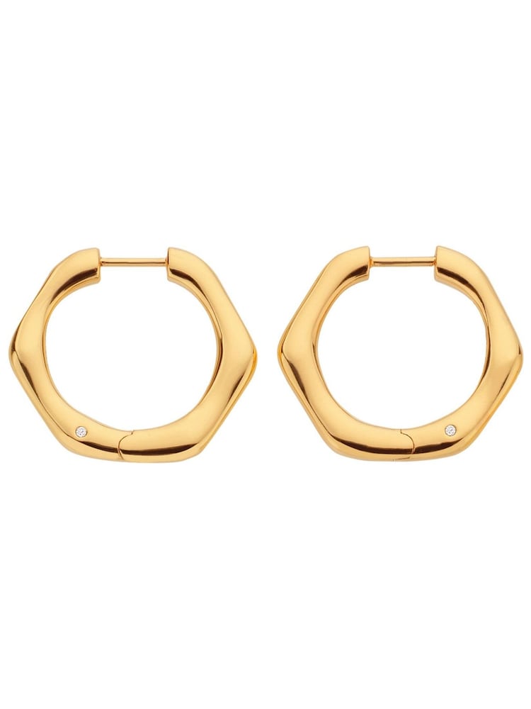 Hot Diamonds HD X JJ Gold Tone Fluid Earrings - Image 2 of 3
