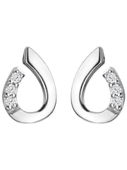 Hot Diamonds Silver Tone Teardrop Earrings - Image 2 of 3