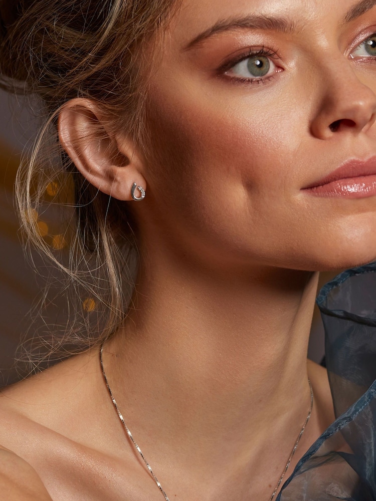 Hot Diamonds Silver Tone Teardrop Earrings - Image 3 of 3 Hot Diamonds Silver Tone Teardrop Earrings - Image 3 of 3