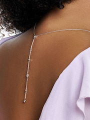 Hot Diamonds Silver Tone Tender Waterfall Marquise Statement Necklace - Image 3 of 3