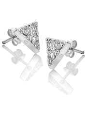 Hot Diamonds Silver Tone Stellar Triangle Earrings - Image 1 of 3