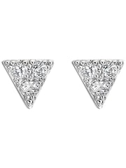Hot Diamonds Silver Tone Stellar Triangle Earrings - Image 2 of 3
